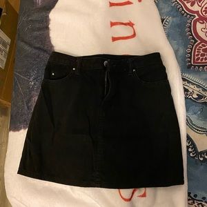 Black jean skirt